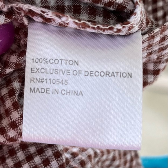 •Cre8ions• Gingham One Piece Lion Romper - Size 18 Months - Picture 8 of 9